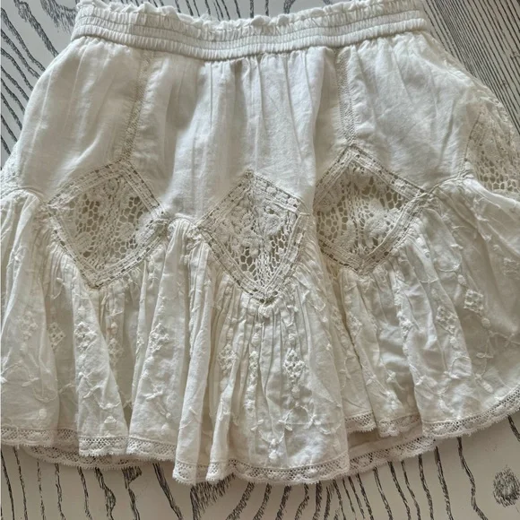 LOVESHACKFANCY adia skirt in true white sz XS - Picture 7 of 7